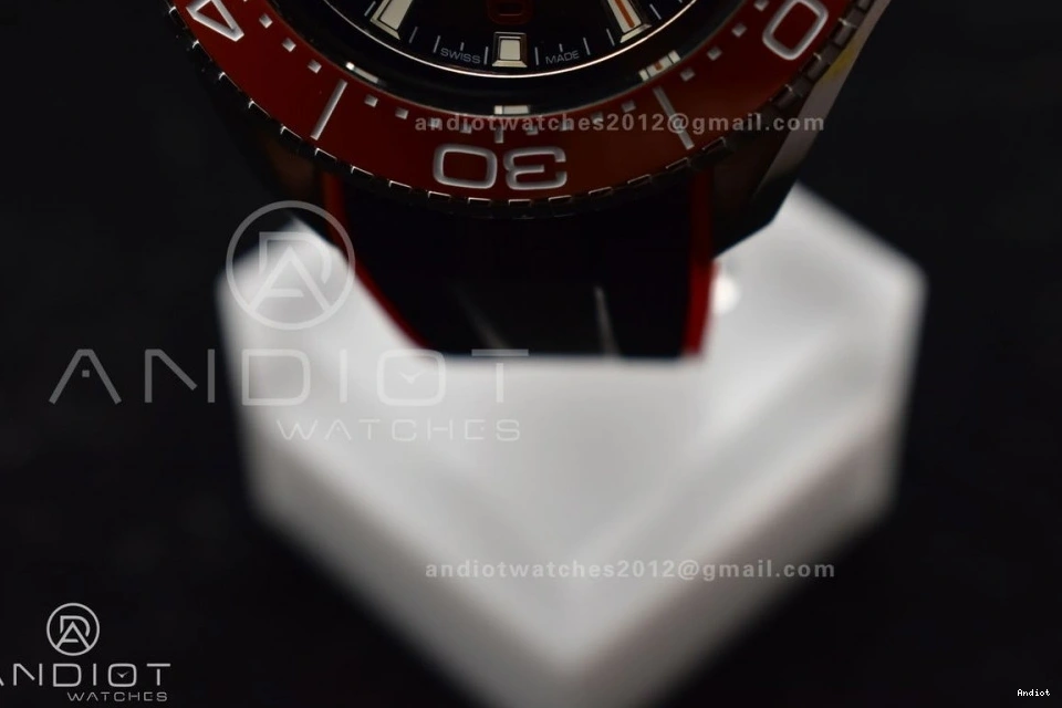 Bezel 6000M Seamaster 1:1 Strap Best Deep Rubber Gray Ultra Ceramic Black A2824 on Orange Edition Dial SS TF 1228